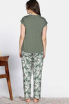 Zivame Olive Hours Knit Poly Pyjama Sets - Four Leaf Clover — thumbnail 4